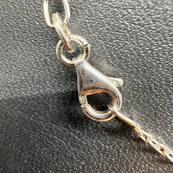 925 Sterling Silver Feather Pendant Chain Necklace Minimalist Classic Timeless - Picture 6 of 6